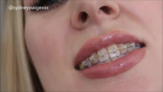 Sydney Paige Teases You to Cum All Over Her Braces