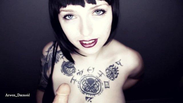 Goth Girl Titty Fuck Cumshot On Tits