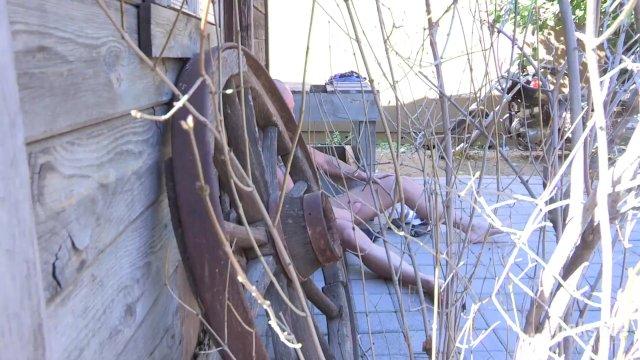 Ripped Muscle Stud Mitch Vaughn Strokes his Meat Outdoors