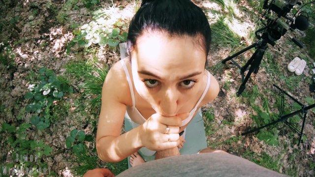 Backstage with Black Lynn - POV Free Use Outdoor Massive Facial (Freeuse Video)