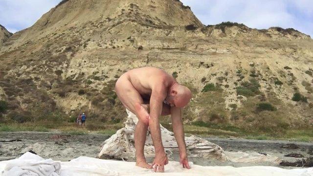 NAKED YOGA for BETTER SEX at the BEACH! #3