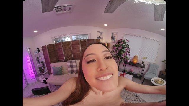 FuckPassVR - Sexy brunette Alexia Anders riding a football star's cock like a pro in Virtual Reality